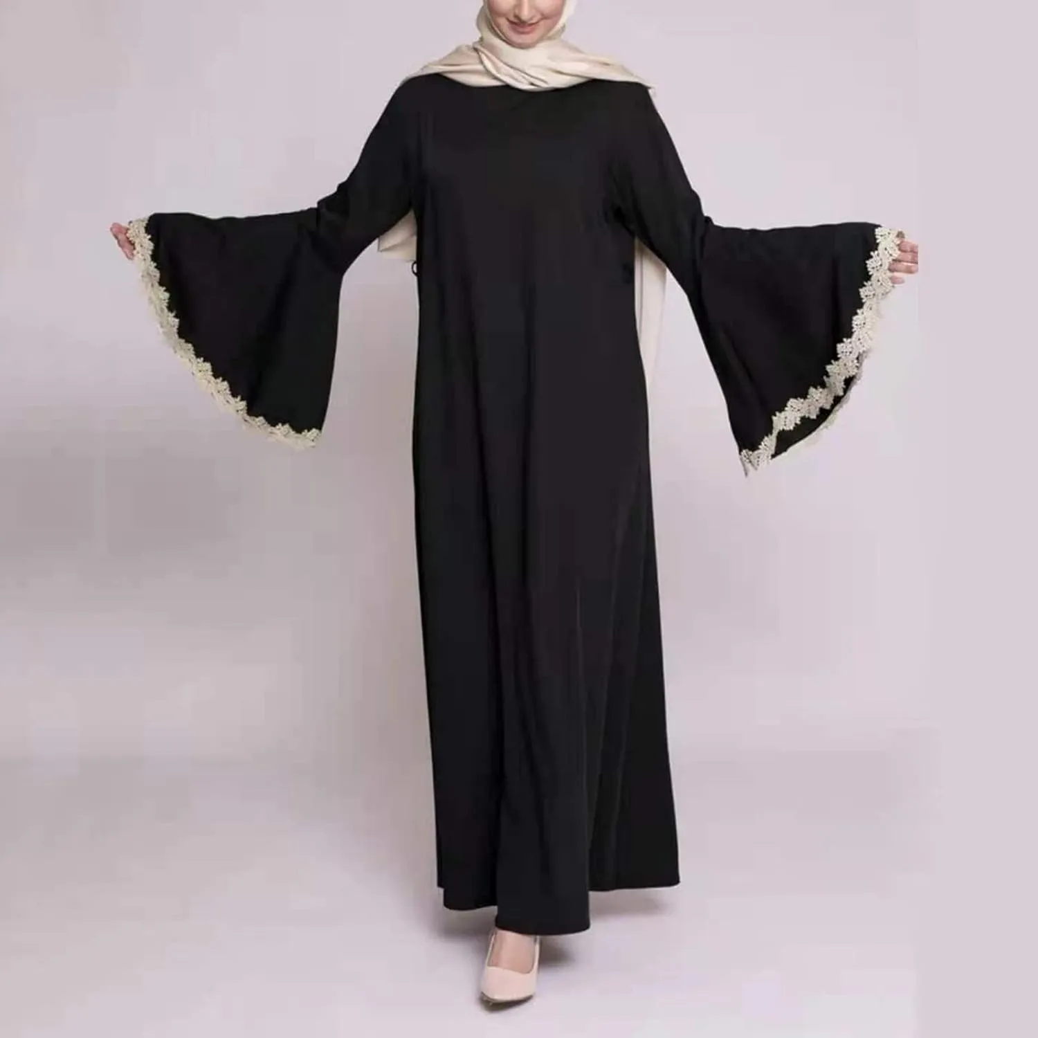 Muslim Dresses for Women Trendy 2024 Arab Cake Long Dress Abaya Dress Islamic National Robe Elegant Kaftan with Belt