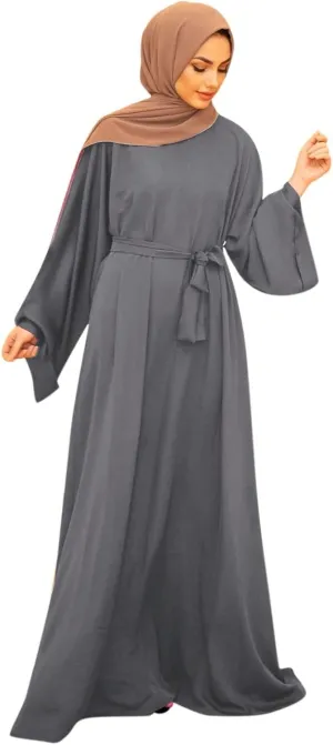 Muslim Dresses for Women Trendy 2024 Arab Cake Long Dress Abaya Dress Islamic National Robe Elegant Kaftan with Belt