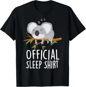 Official Sleep Shirt pajamas nightgown koala bear T-Shirt