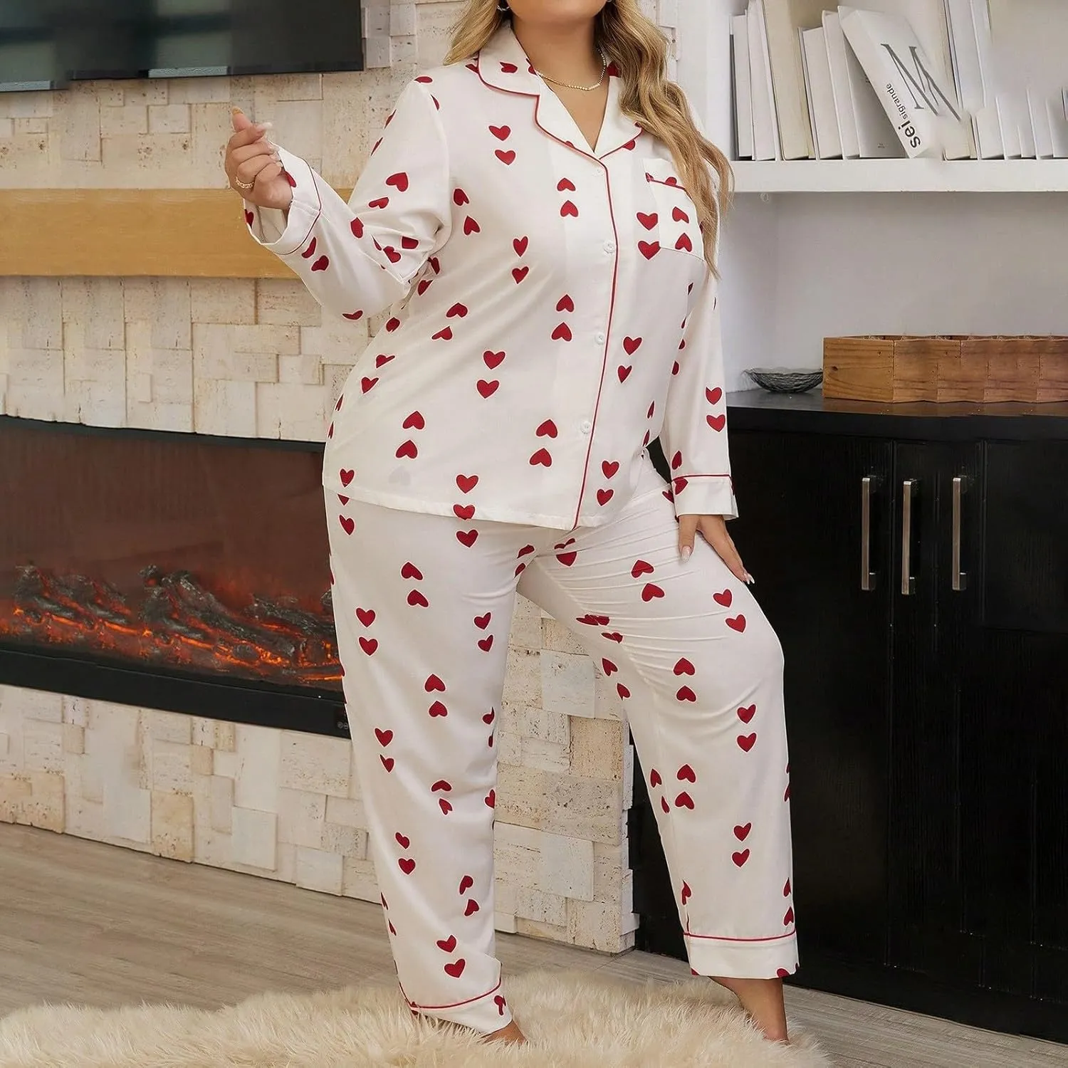 Pajama Sets for Women 2 Piece Two Piece Matching Loungewear Summer Bribbed Pajamas Fashion Plus Size Comfy Sets