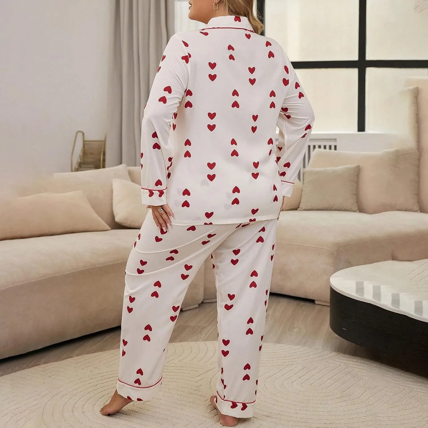 Pajama Sets for Women 2 Piece Two Piece Matching Loungewear Summer Bribbed Pajamas Fashion Plus Size Comfy Sets