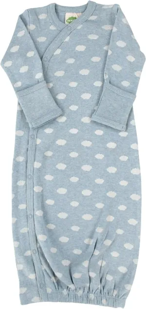 PARADE Organic Gowns - Signature Prints Clouds Blue 3-6 Months