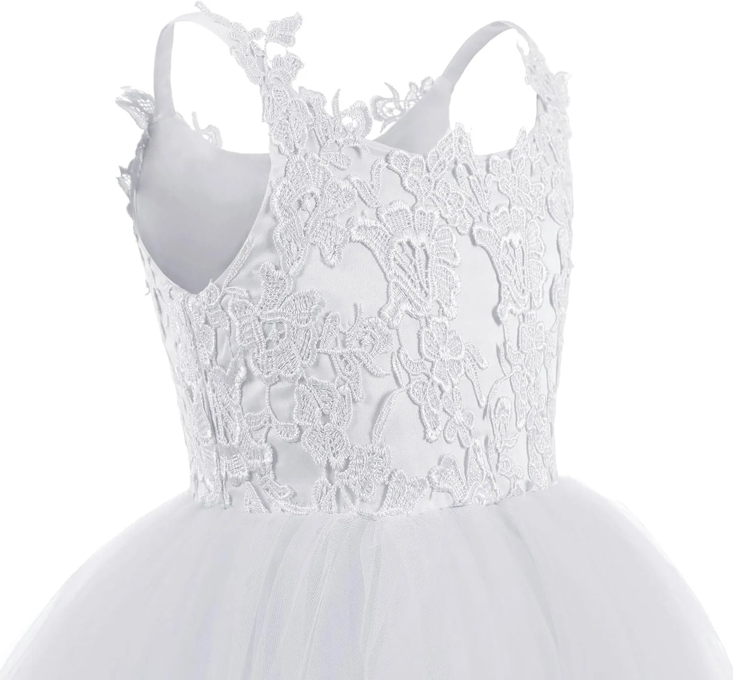 PLwedding Flower Girls Lace Tulle Ball Gowns First Communion Dresses
