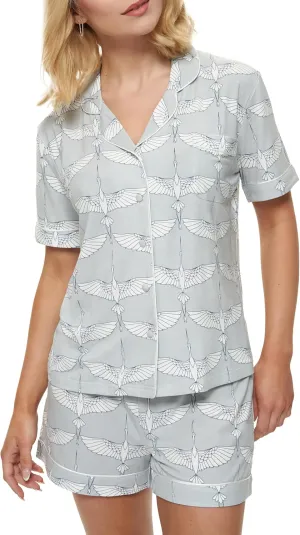 Pop & Plum Soft Cooling Viscose Bamboo Pajamas for Women, Comfy PJs, Matching Button Up Pajama Shorts Set, Super Soft Pajamas
