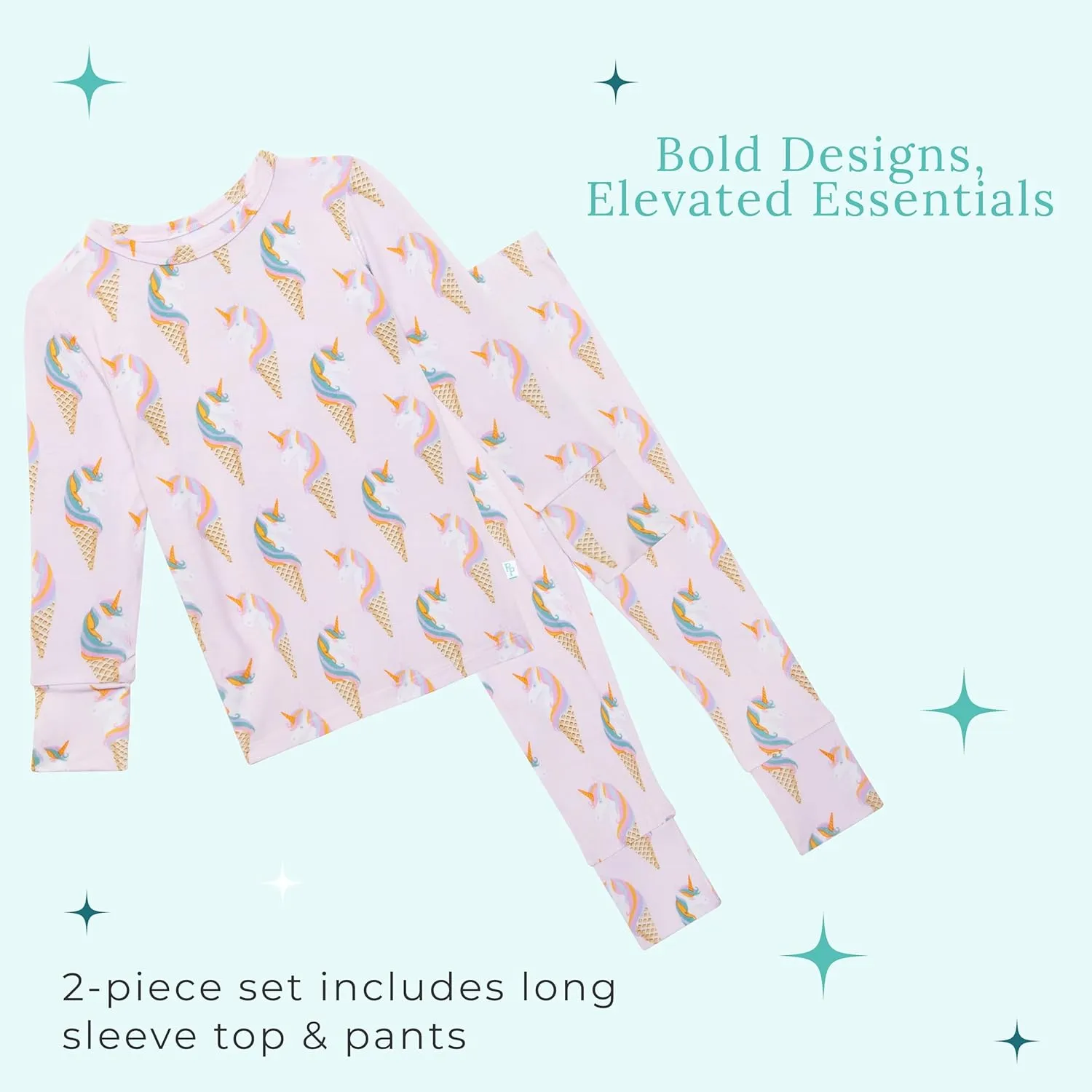 Posh Peanut Girls Pajamas - Soft, Viscose from Bamboo PJs for Kids - Matching, Long Sleeve Toddler Pajamas for Girls