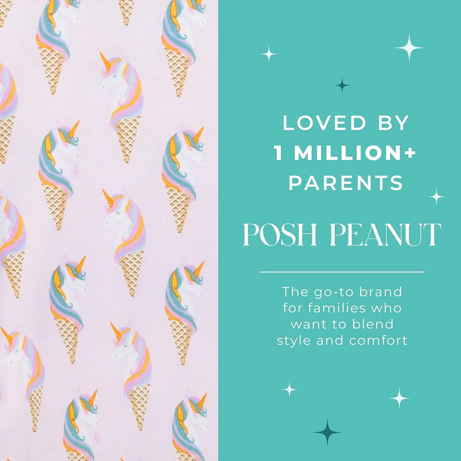 Posh Peanut Girls Pajamas - Soft, Viscose from Bamboo PJs for Kids - Matching, Long Sleeve Toddler Pajamas for Girls