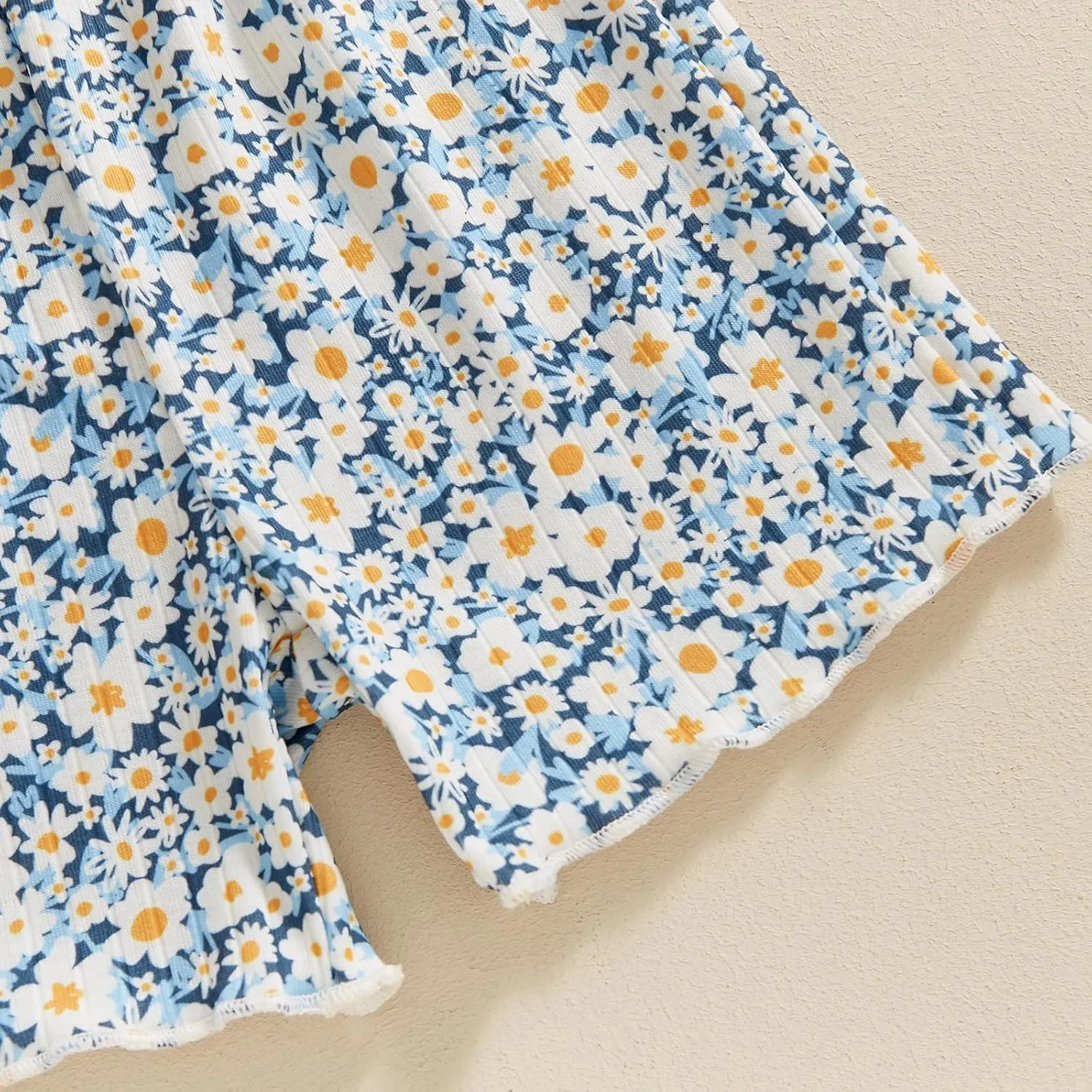 Qiylii Toddler Baby Girls Floral Short Pajamas Soft Cotton Pjs Tops and Shorts 2-Piece Summer Pajamas Clothes