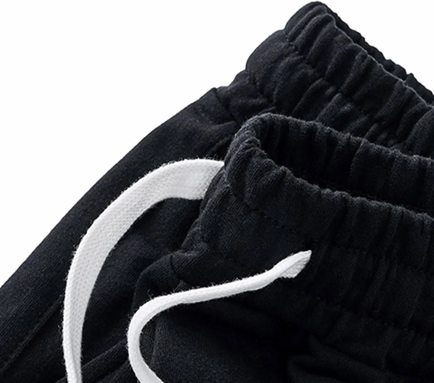 Relaxed Fit Pants Men Casual Elastic Waist Straight Leg Daily Wear Drawstring Lounge Streetwear Bottoms