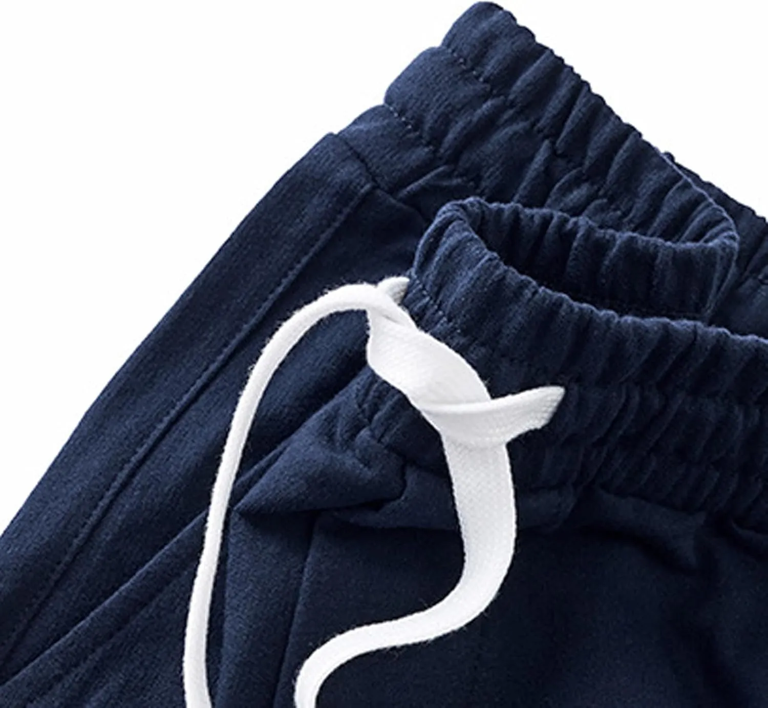 Relaxed Fit Pants Men Casual Elastic Waist Straight Leg Daily Wear Drawstring Lounge Streetwear Bottoms