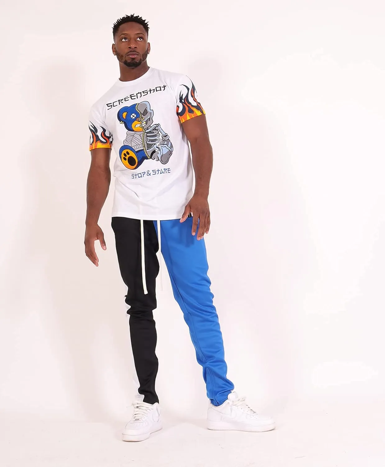 SCREENSHOT-Track Pants Basic Mens Premium Slim Fit Athletic Fitness Fashion Urban Lifestyle Streetwear Bottoms