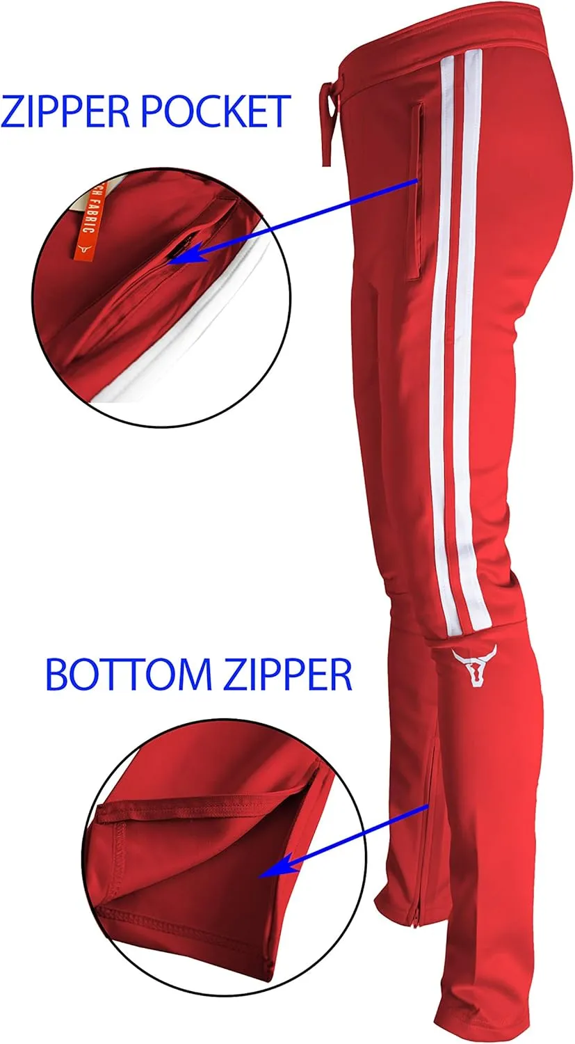 SCREENSHOT-Track Pants Basic Mens Premium Slim Fit Athletic Fitness Fashion Urban Lifestyle Streetwear Bottoms