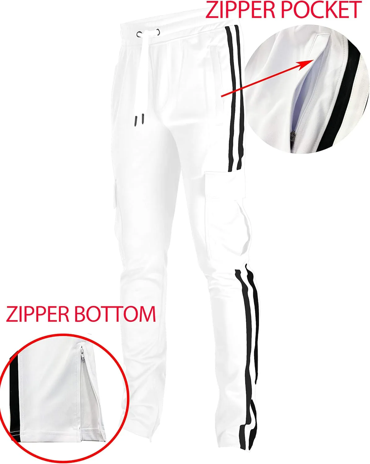 SCREENSHOT-Track Pants Basic Mens Premium Slim Fit Athletic Fitness Fashion Urban Lifestyle Streetwear Bottoms