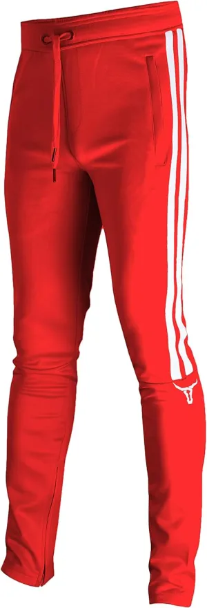 SCREENSHOT-Track Pants Basic Mens Premium Slim Fit Athletic Fitness Fashion Urban Lifestyle Streetwear Bottoms