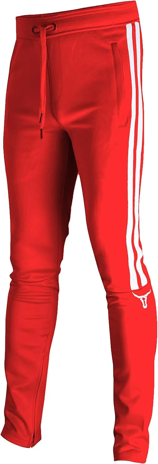 SCREENSHOT-Track Pants Basic Mens Premium Slim Fit Athletic Fitness Fashion Urban Lifestyle Streetwear Bottoms