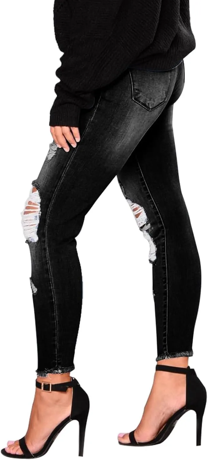 SGASY Sweatpants Jeans for Women Boyfriend High Waited Baggy Wide Leg Jeans Y2k Streetwear Loose Fit Denim Pants with Pocket