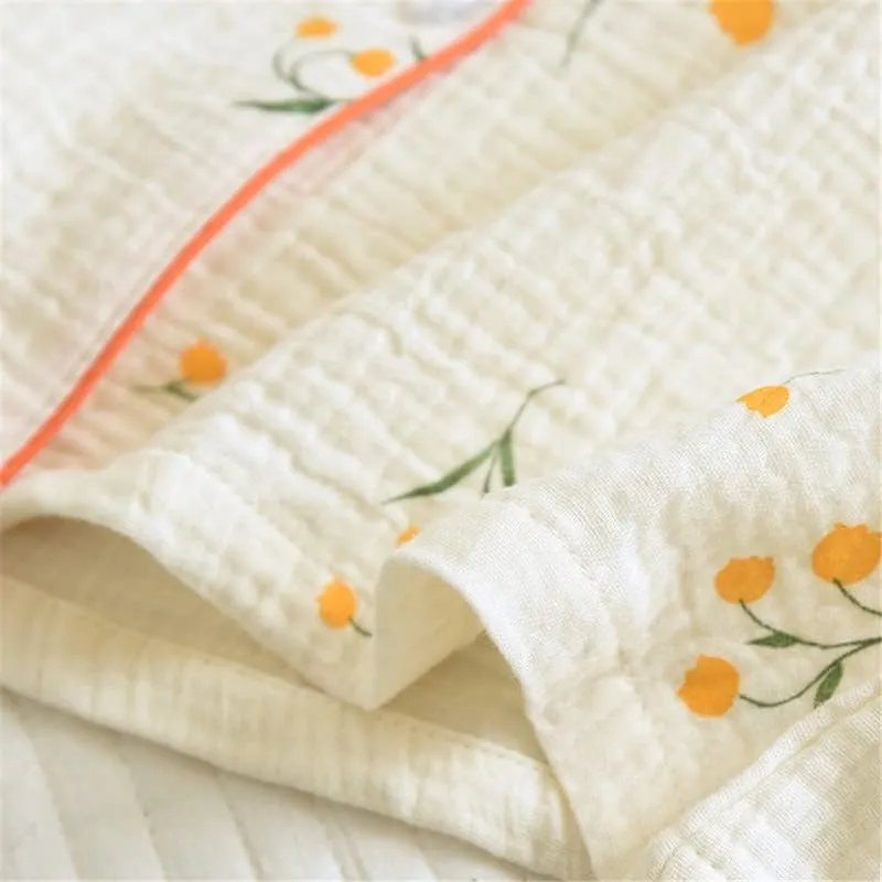 Shanghai Story Women's Cotton Pajamas Set Short Sleeve Sleepwear Button-Down Nightwear Long Pants Pj Lounge Sets Pajamas