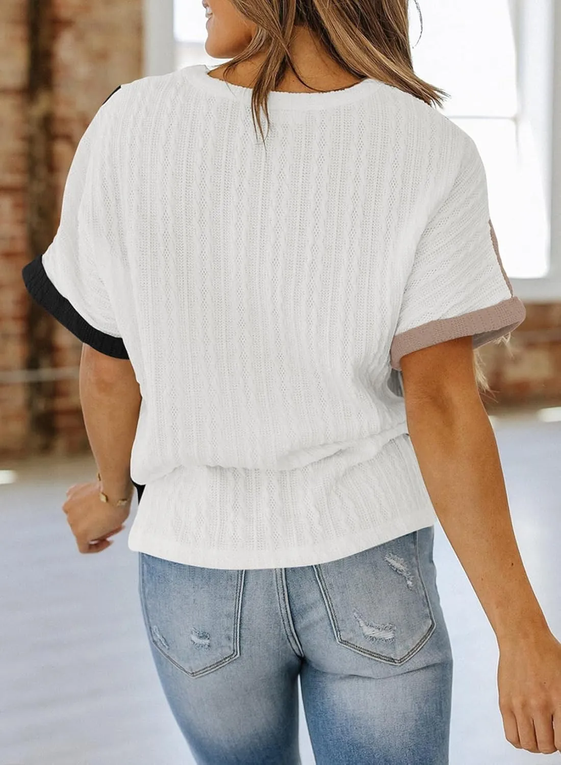 SHEWIN Womens Tops Short Sleeve Shirts Oversized Tshirts Casual Summer Tops