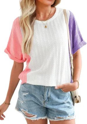 SHEWIN Womens Tops Short Sleeve Shirts Oversized Tshirts Casual Summer Tops