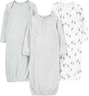Simple Joys by Carter's Baby 3-Pack Neutral Cotton Sleeper Gown
