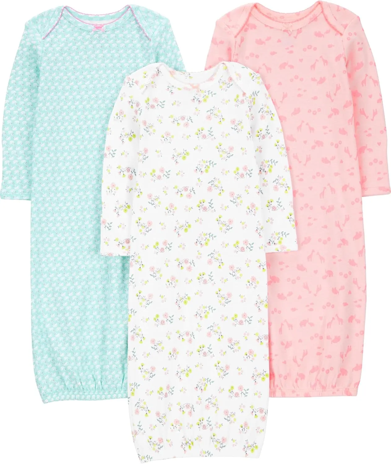 Simple Joys by Carter's Baby Girls' 3-Pack Cotton Sleeper Gown