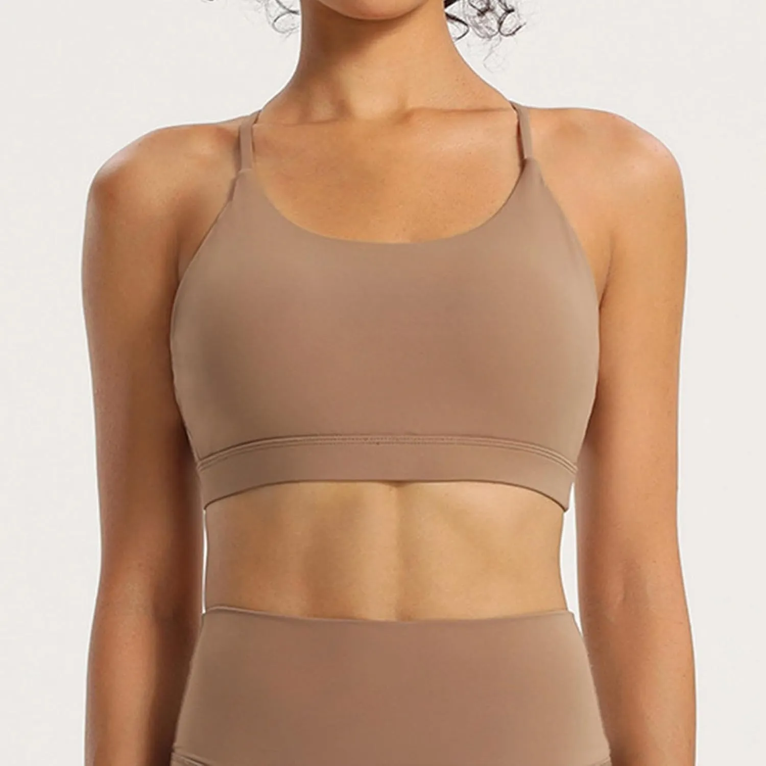 Sport Bras for Women Halter Neck Full Coverage No Underwear Yoga Bra Comfort Quick Dry Breathable Push Up Workout Bras