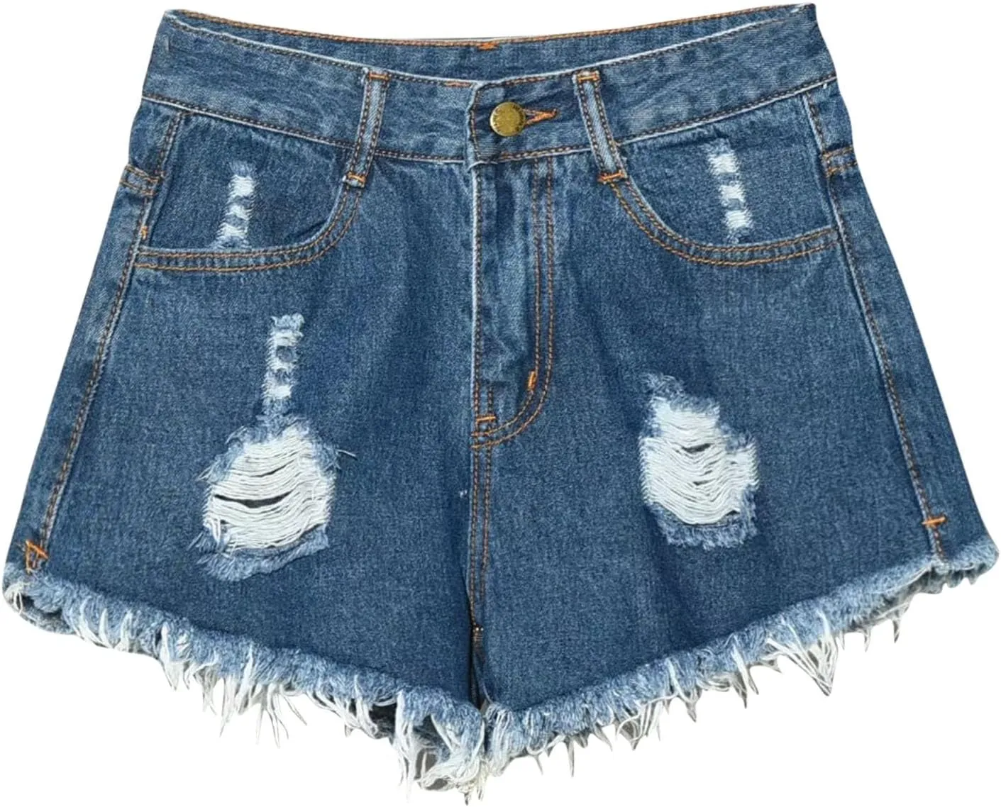 Summer Jeans Shorts for Women, Teen Girls Y2K Preppy Clothes Plus Size Raw Hem Ripped Denim Shorts Going Out Shorts