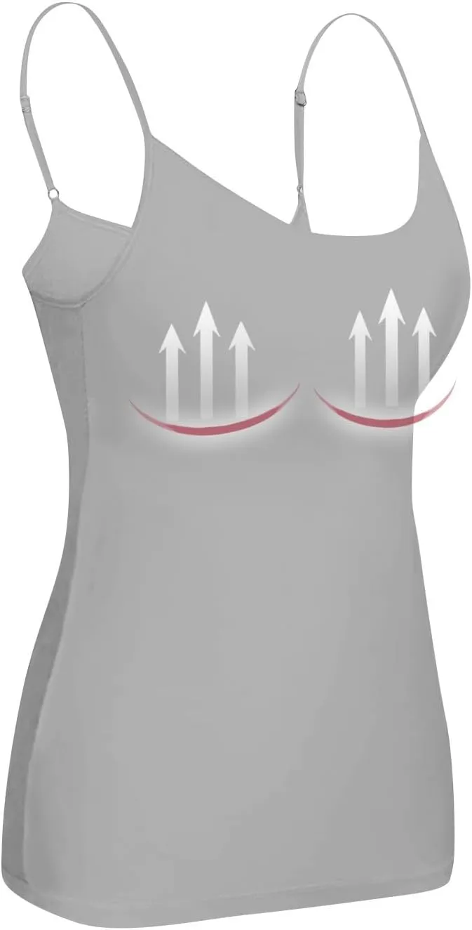 Tank Top with Built in Bra for Women 2025 Summer Basic Padded Tanktops Workout Yoga Shirts