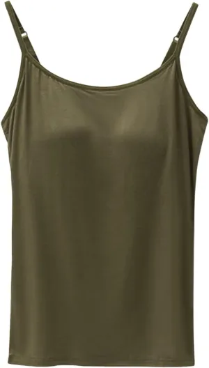Tank Tops for Women Built with Shelf Bra Adjustable Spaghetti Strap Summer Sexy Athletic Outfits Layering Undershirt