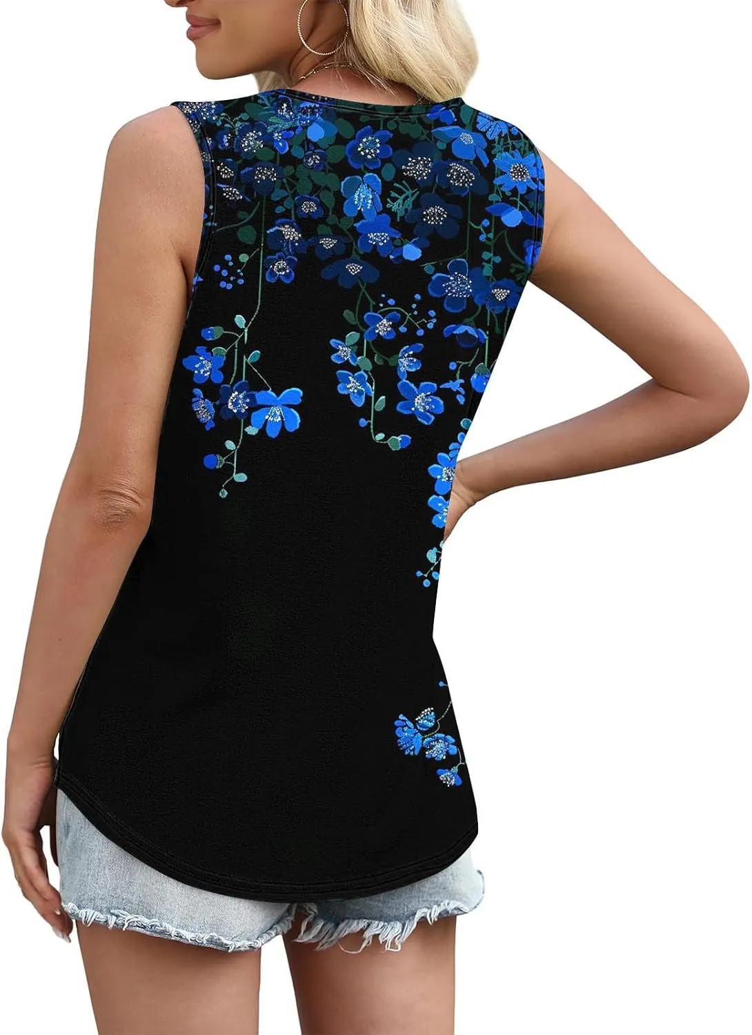 TARIENDY Tank Top for Women Dressy Casual Summer Sleeveless Shirts Loose Square Neck Blouses Plain Beach Vacation Outfits
