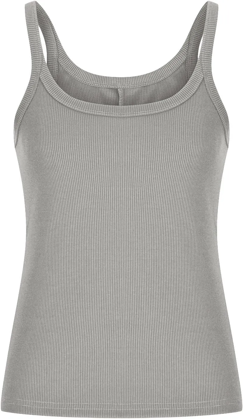 TARIENDY Tank Top for Women Plus Size Slim Fit Scoop Neck Tops Athletic Workout Casual Summer Plain Sleeveless Shirts