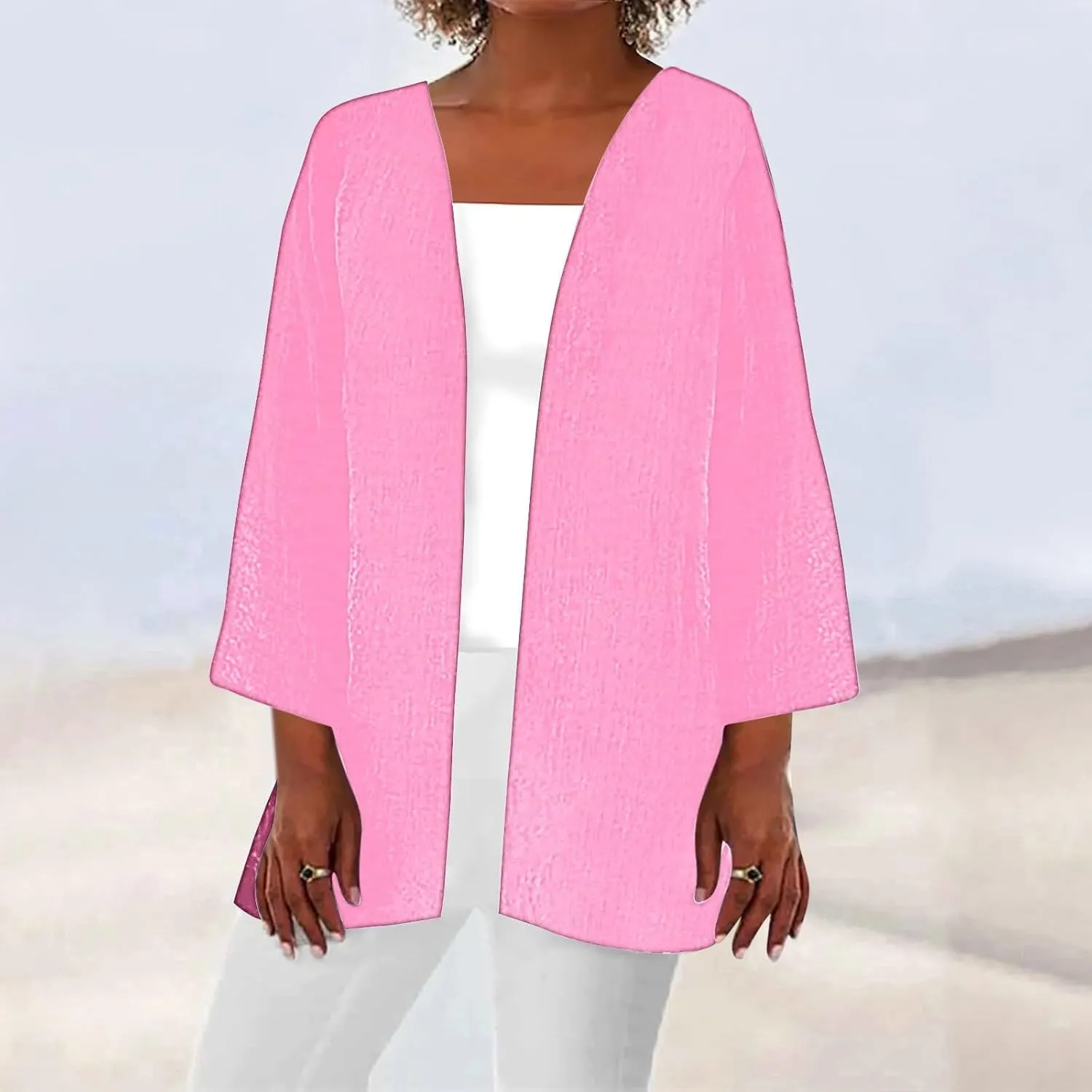 Thin Summer Cardigan Rash Guard Womens Long Sleeve Open Front Lightweight SPF Swim Cover Up UV Sun Protection Shirts