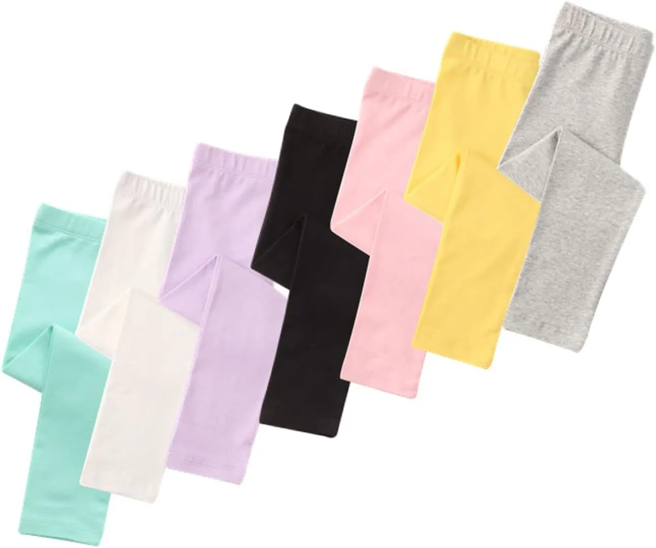 Toddler Girls High Waist Leggings for Kids Stretch Athletic Dance Yoga Pants Solid Comfy Leggings Bottoms Clothes