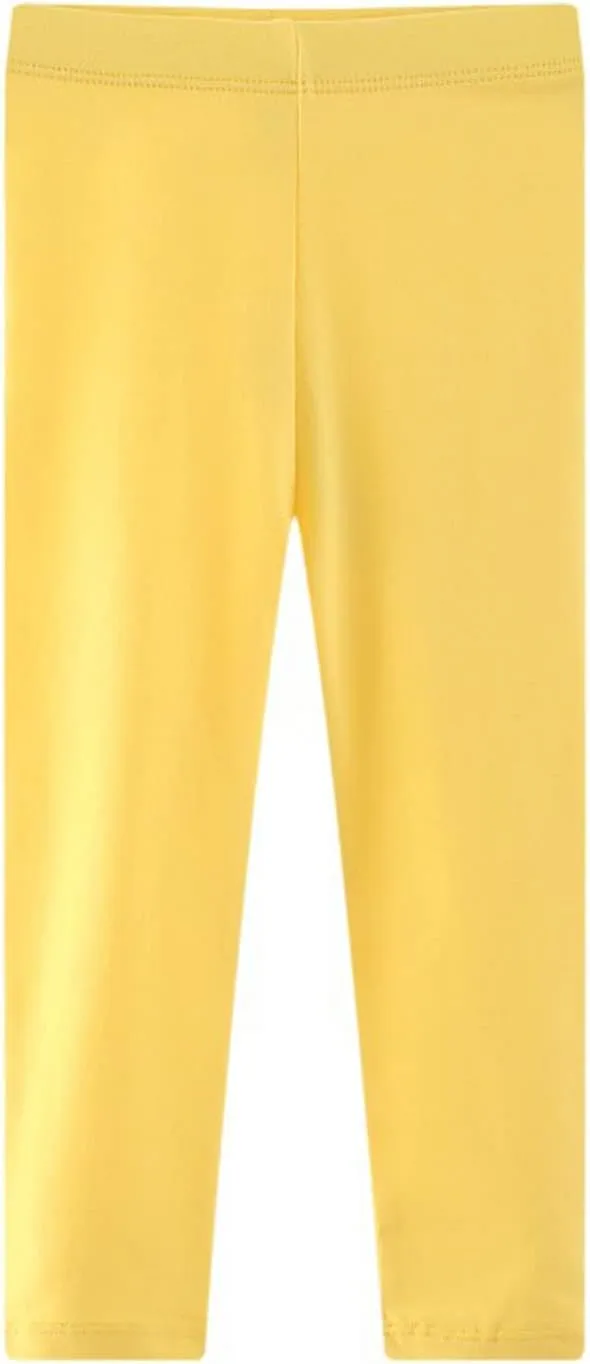 Toddler Girls High Waist Leggings for Kids Stretch Athletic Dance Yoga Pants Solid Comfy Leggings Bottoms Clothes