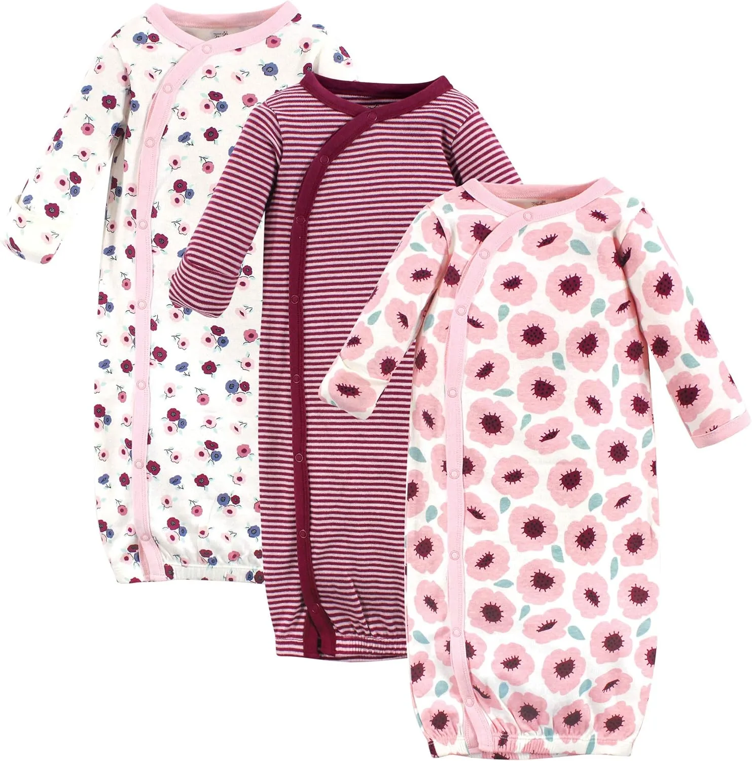 Touched by Nature Baby Girls' Organic Cotton Kimono Gowns