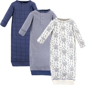Touched by Nature Baby Organic Cotton Henley Gowns