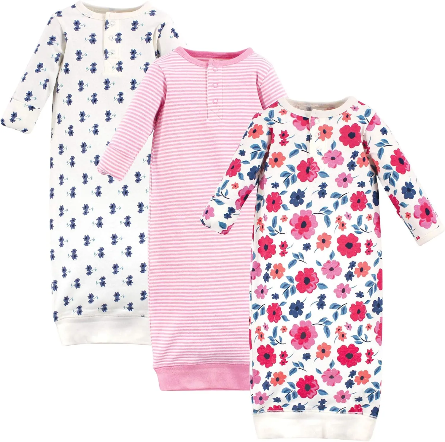 Touched by Nature Baby Organic Cotton Henley Gowns