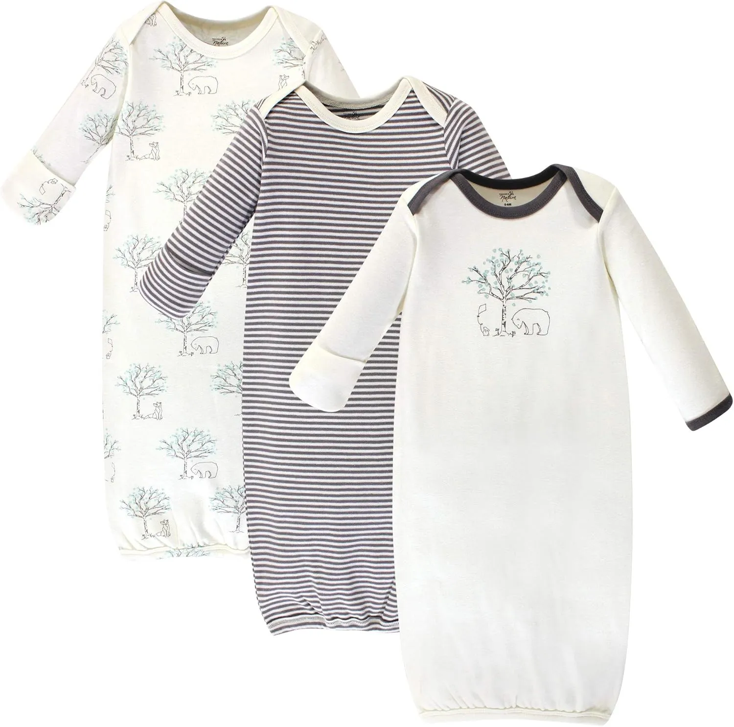 Touched by Nature Unisex Baby Organic Cotton Gowns
