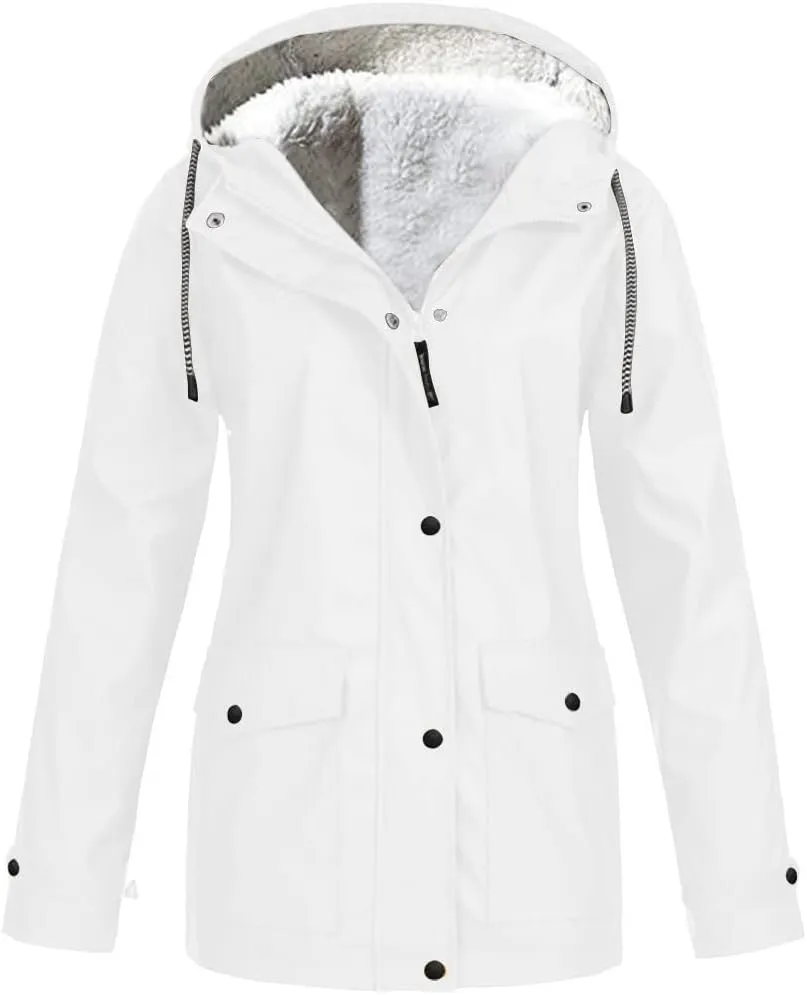 Trench Coat Petite Women Rain Jacket Waterproof Long Rain Coats Hooded Windbreaker Hooded Trench Coats S-5XL
