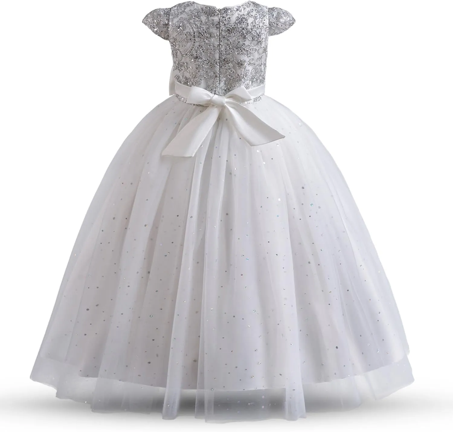 TTYAOVO Girls Pageant Princess Flower Dress Kids Prom Puffy Ball Gowns