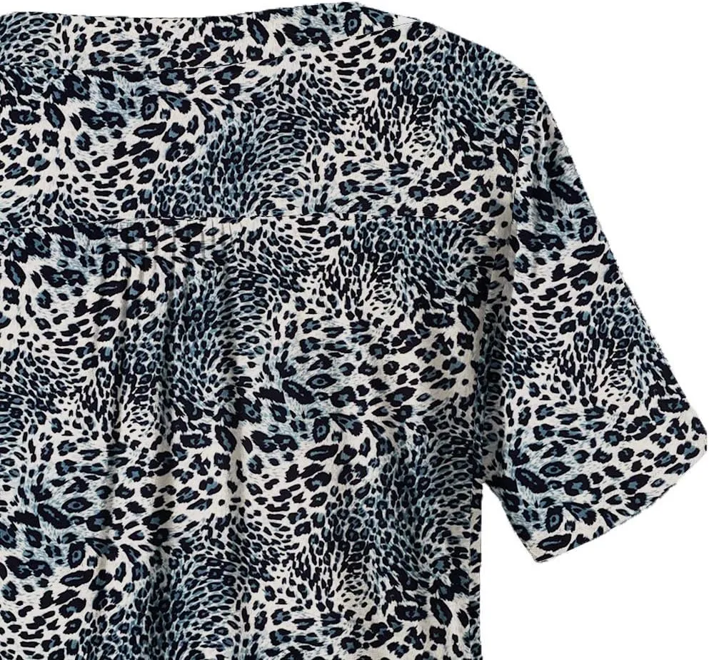 U.Vomade Women's Plus Size Tops Short Sleeve Blouses Flowy Summer Tunic Tops M-4X