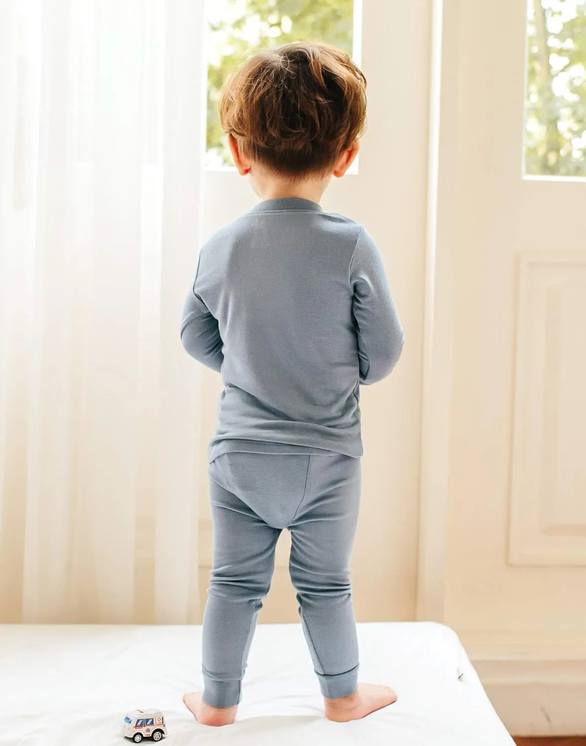 VAENAIT 6M-12Y Toddler Toddler Kids Toddler Girls Boys Soft Comfy Modal Tencel Solid Raglan Sleepwear Pajamas Pjs 2pcs Set