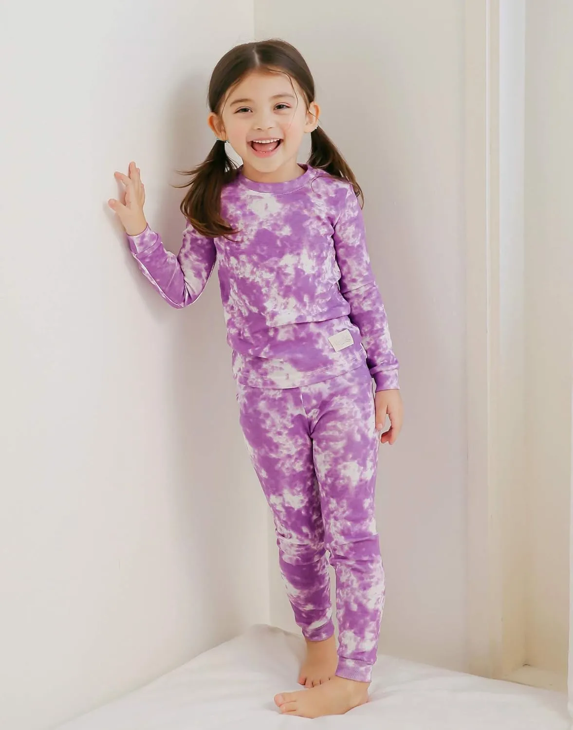 VAENAIT BABY 12M-12Y Toddler Kids Boys Girls 100% Cotton Marbling Tiedye Sung Fit Sleepwear Pajamas 2pcs Pjs Set
