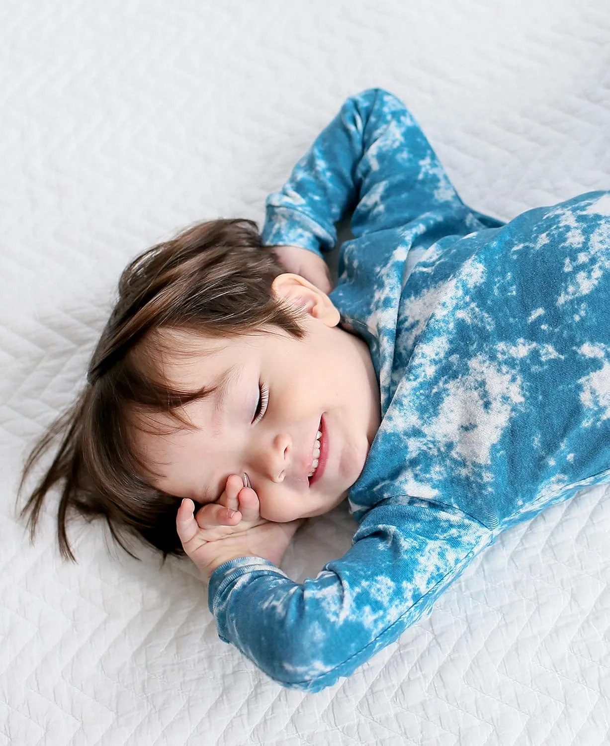 VAENAIT BABY 12M-12Y Toddler Kids Boys Girls 100% Cotton Marbling Tiedye Sung Fit Sleepwear Pajamas 2pcs Pjs Set