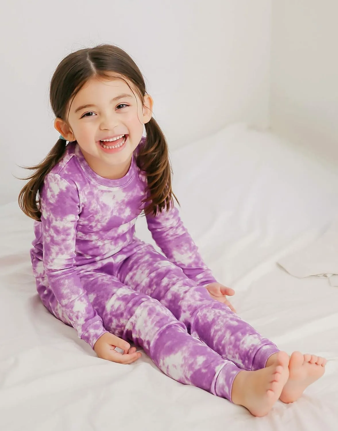 VAENAIT BABY 12M-12Y Toddler Kids Boys Girls 100% Cotton Marbling Tiedye Sung Fit Sleepwear Pajamas 2pcs Pjs Set