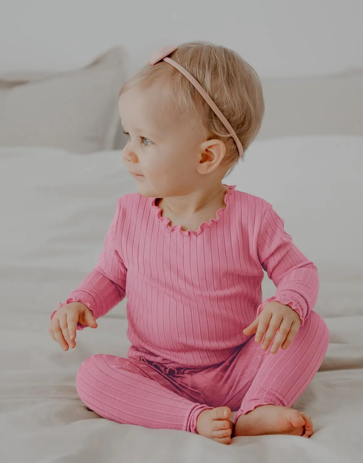 VAENAIT BABY 6M-12Y Kids Unisex Girls & Boys Soft Comfy Modal Tencel Shirring Sleepwear Pajamas 2pcs/4pcs Set