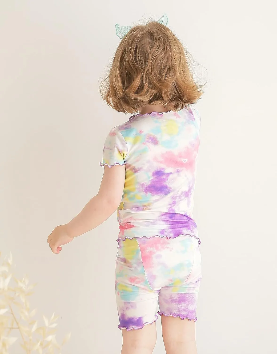 VAENAIT BABY Infant Toddler Kids Junior Soft Bamboo Pajamas Tie Dye Short Summer Pjs 2pcs Set 6M-12Y