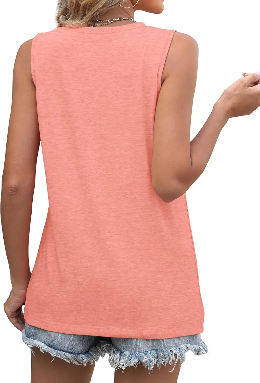 WIHOLL Summer Tank Tops for Women Loose Fit Crew Neck Casual Sleeveless Tops 2025 Trendy