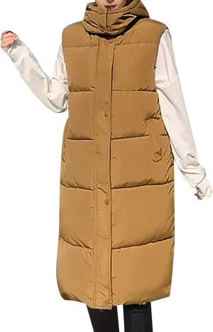 Woman Winter Coat Light Down Zip Up Puffer Jackets Plus Size Long Sleeve Casual Parka Jackets With Pocket