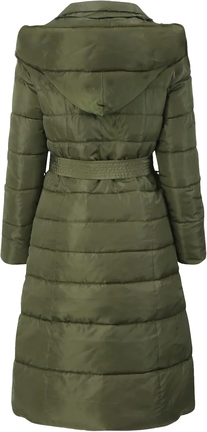 Woman Winter Coat Warm Full Zip Puffer Jacket Oversized Long Sleeve Packable Down Pullover Outwear With Pocket