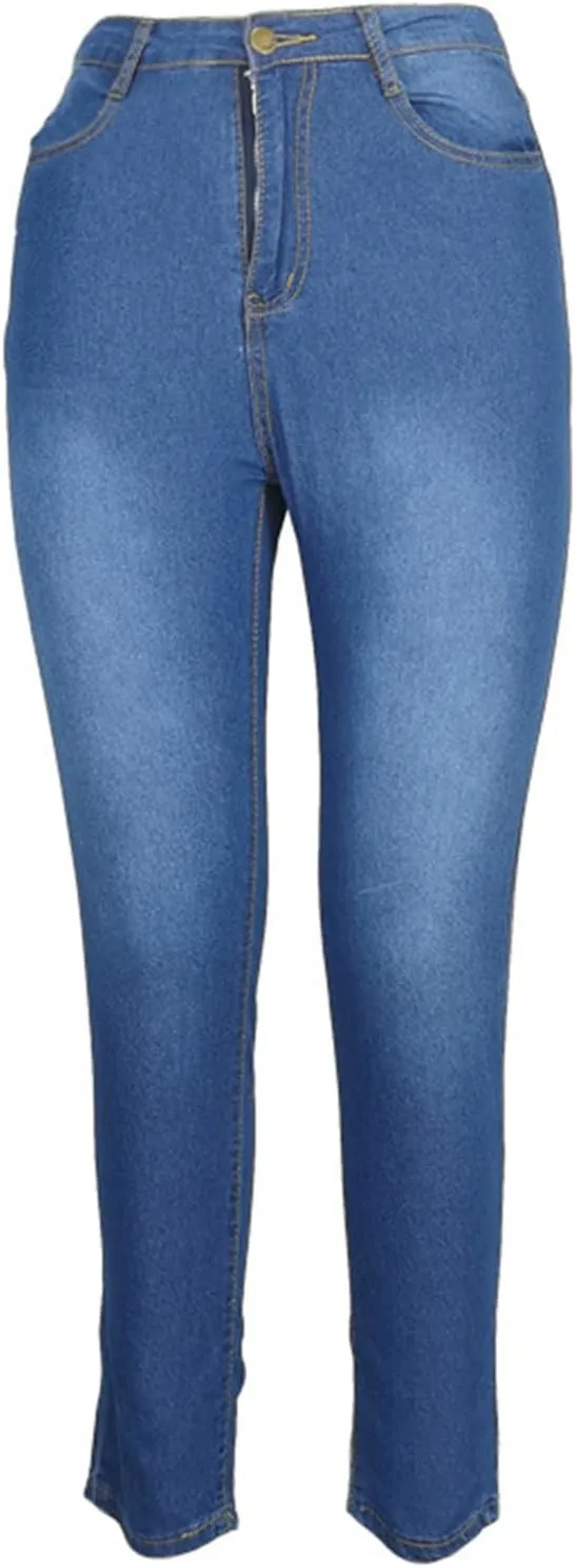 Women Curvy Slim Fit Butt Lifting Denim Skinny Jeans Pencil Denim Pants Petite Jeans Stretch Denim Pants